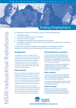 Employment Essentials - Ending Employment