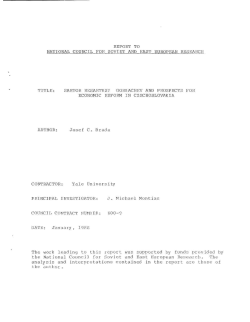 Sartor Resartus? Gorbachev and Prospects for Economic Reform in