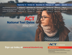 ACT Registration Flyer