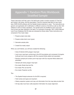 Appendix 1: Random Plots Workbook: Stratified Sample - i-Tree