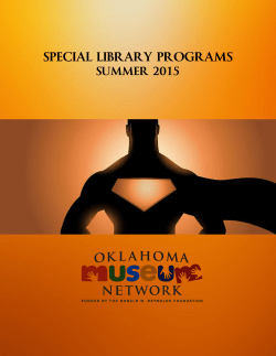 SPECIAL LIBRARY PROGRAMS - Oklahoma Museum Network