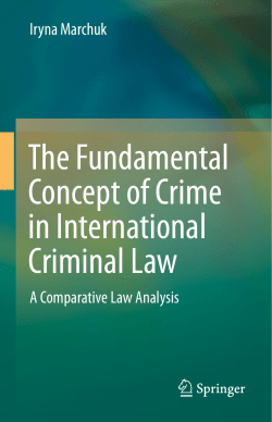 The Fundamental Concept of Crime in International Criminal Law
