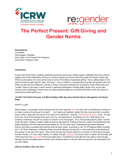 The Perfect Present: Gift Giving and Gender Norms