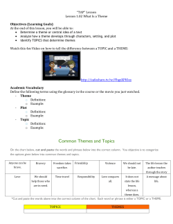 Common Themes and Topics - the Educator Login page!