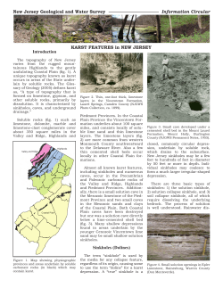 Karst Features in New Jersey