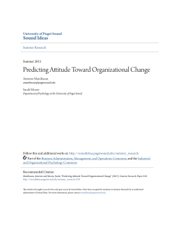 Predicting Attitude Toward Organizational Change