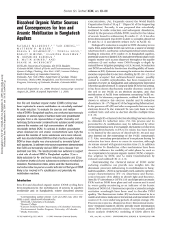 Dissolved Organic Matter Sources and