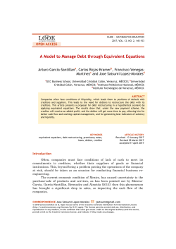 A Model to Manage Debt through Equivalent Equations