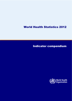 World Health Statistics 2012 I Indicator compendium