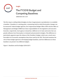 The FY2018 Budget and Competing Baselines