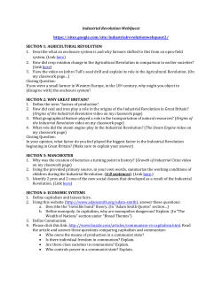 Industrial Revolution WebQuest https://sites.google.com/site