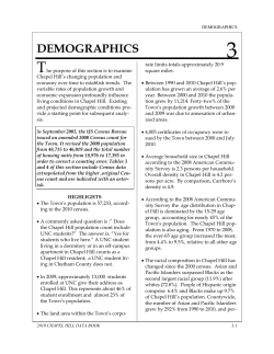 demographics - Town of Chapel Hill