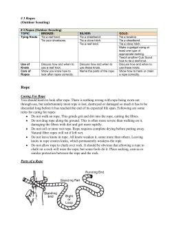 # 3 Ropes (Outdoor Scouting) Caring For Rope You should learn to