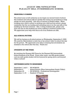 august 2006 newsletter pleasant hill intermediate school