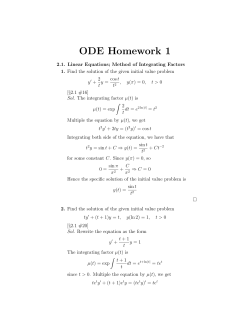 ODE Homework 1