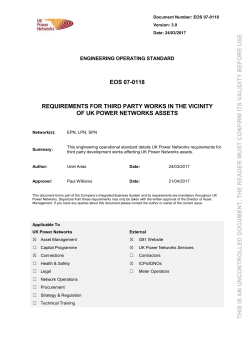 EOS 07-0118 Requirements for Third Party