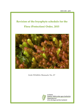 Revision of the bryophyte schedule for the Flora (Protection) Order
