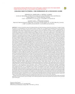 jurassic reef patterns&mdash;the expression of a changing globe