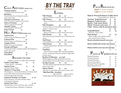 Small tray serves 10 people Large tray serves 18 people
