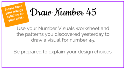 Use your Number Visuals worksheet and the