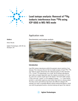 Lead isotope analysis