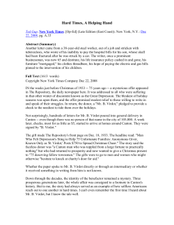 Hard Times, A Helping Hand