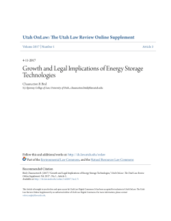 Growth and Legal Implications of Energy Storage Technologies