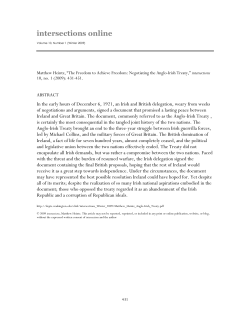 Negotiating the Anglo-Irish Treaty
