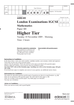 N20710 IGCSE Maths Paper 3H Higher May 04.qxd
