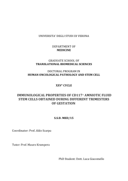 immunological properties of cd117+ amniotic fluid stem cells