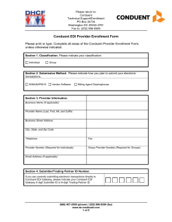 EDI Gateway Provider Enrollment Form
