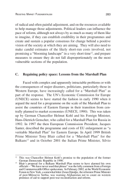Lessons from the Marshall Plan