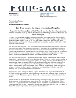 Sam Green explores the fringes of humanity at FringeArts