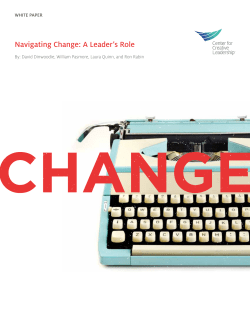 Navigating Change: A Leader`s Role