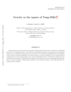 Gravity as the square of Yang-Mills?