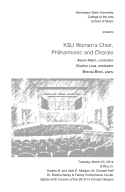 KSU Women`s Choir, Philharmonic and Chorale
