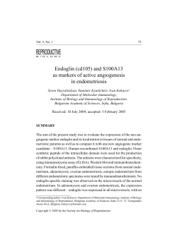 Endoglin (cd105) and S100A13 as markers of active angiogenesis