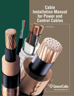 Cable Installation Manual for Power and Control