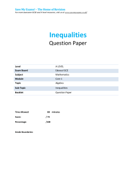 Inequalities - SAVE MY EXAMS!