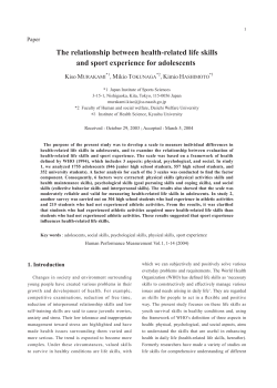 The relationship between health-related life skills and sport