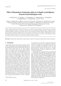 Effect of fluorination of molecular rigid core in liquid
