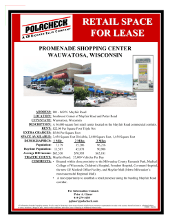 RETAIL SPACE FOR LEASE