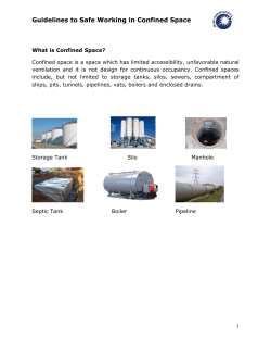 Guidelines to Safe Working in Confined Space