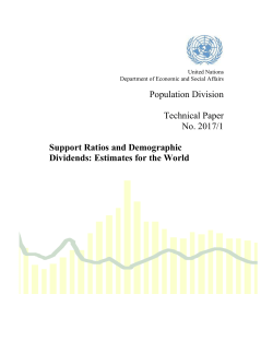 Population Division Technical Paper No. 2017/1 Support Ratios and