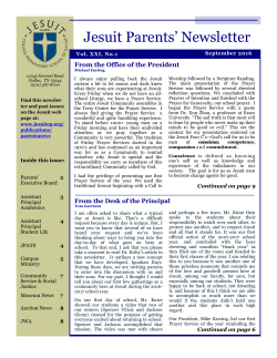 September 2016 - Jesuit College Preparatory School of Dallas
