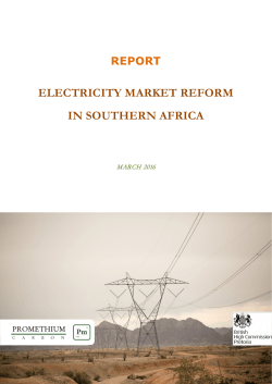electricity market reform in southern africa