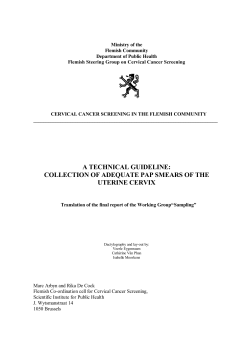 a technical guideline: collection of adequate pap smears of the