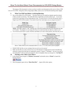 How To Archive\Burn Your Documents to CD\DVD Using Roxio