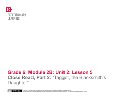 Grade 6: Module 2B: Unit 2