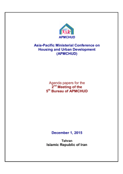 2nd meeting of 5th Bureau-Draft Agenda for Tehran Meeting _1_